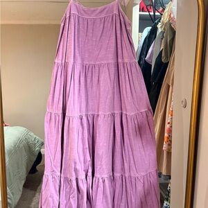 SOLD
American Eagle Outfitters Lavender Pink Tiered Maxi Skirt